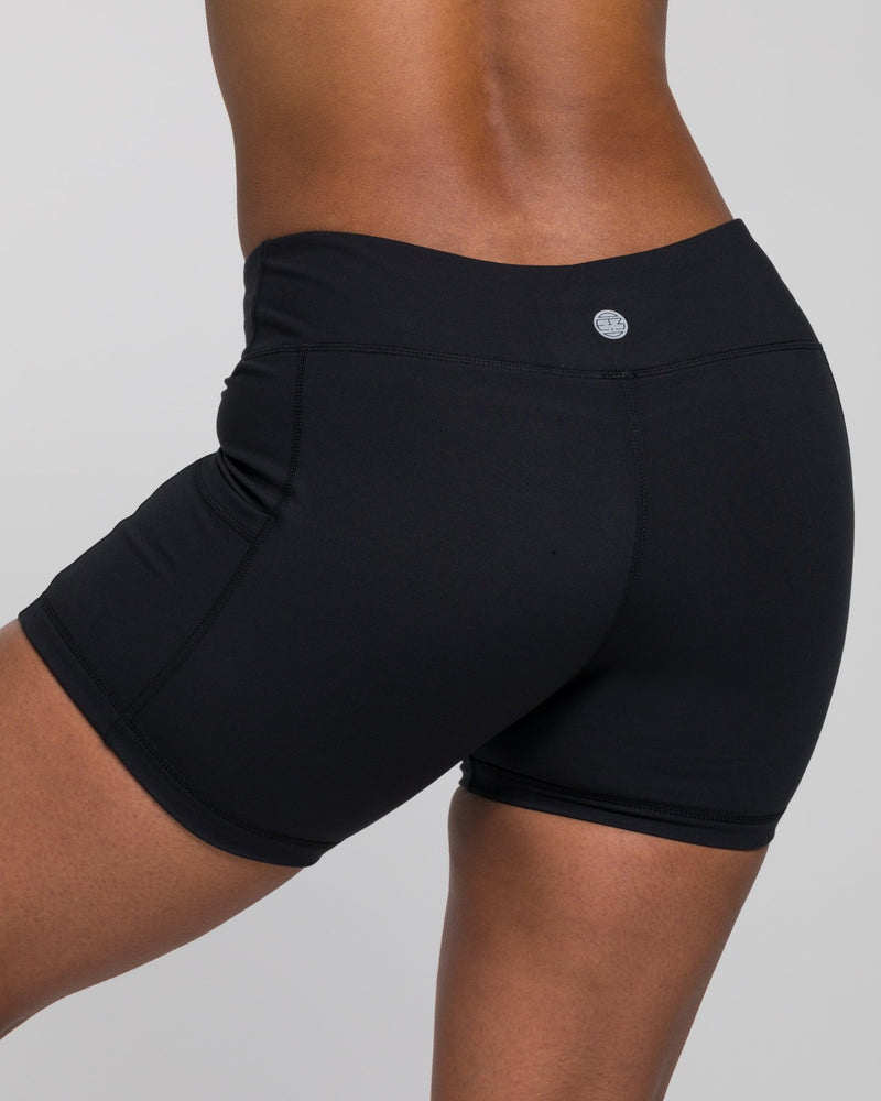 No-Ride Pocket Activewear Shorts - Onyx Black – I A B